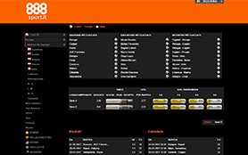 La sezione dedicata alle statistiche sul sito di 888sport