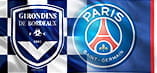 La bandiere del Bordeaux e del Paris Saint-Germain