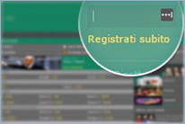 Il link da cliccare sulla home di bet365 per registrarsi al sito