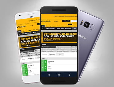 Alcuni device portatili Android che supportano l'app di Betfair