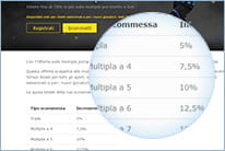 La tabella relativa al moltiplicatore con i tassi del bonus.