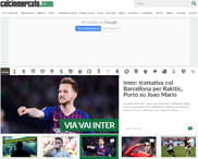 La home page di uno dei siti dedicati al calciomercato