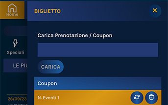 La schedina per piazzare le scommesse nella app di CasinoMania, con il riepilogo delle quote, della vincita potenziale e dell'importo versato, e con i bottoni per effettuare la giocata o annullarla