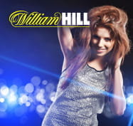 Una ragazza e il logo di William Hill