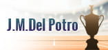 Il nome del tennista Juan Martin Del Potro e il trofeo dello sconfitto dello US Open