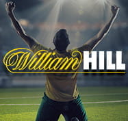 Un calciatore esulta e il logo di William Hill