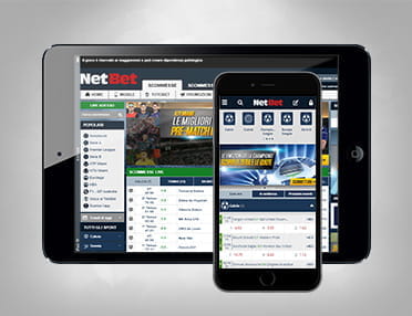 Un iPad e un iPhone Apple che supportano l'app di NetBet