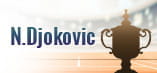 La sagoma e la scritta di Novak Djokovic