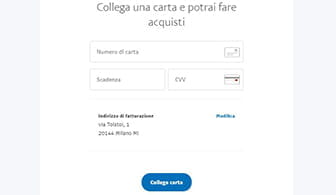 L'abbinamento di banca o carta con PayPal