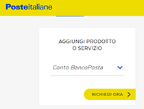 La schermata con i servizi online disponibili con un account Postepay