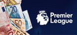 Alcune banconote di diversi tagli e il logo della Premier League