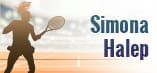 La sagoma e il nome della tennista Simona Halep