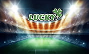 Il logo del sistema Lucky e sullo sfondo un campo da calcio