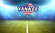 Il logo del sistema Yankee e sullo sfondo un campo da calcio