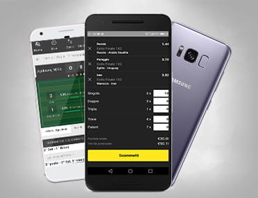 Alcuni device Android che supportano l'app di Unibet