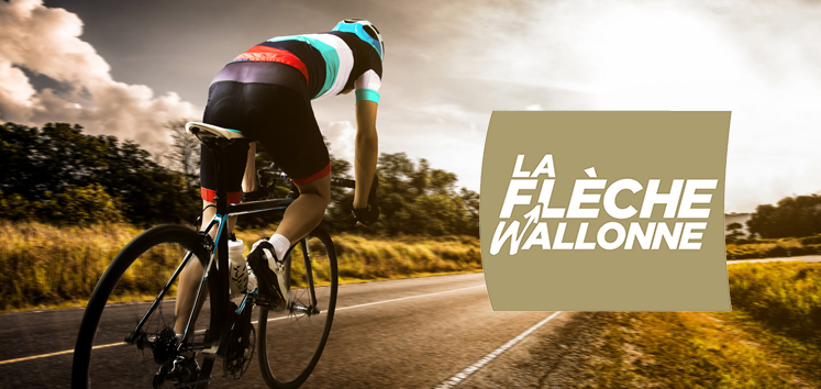 ciclista e logo la fleche wallonne