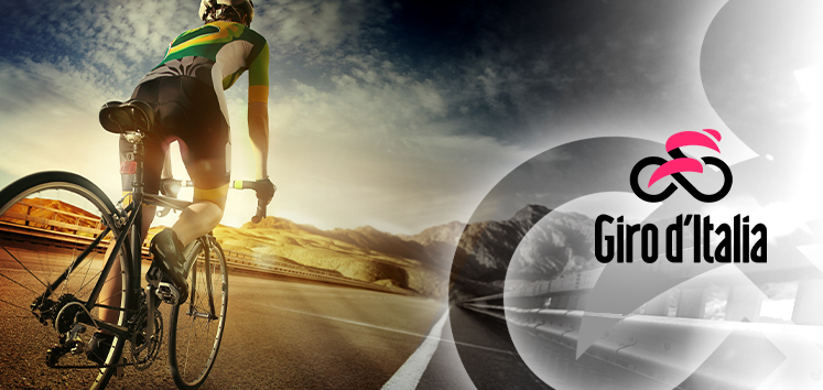 logo giro d'italia 2024 con ciclista in sella a una bici
