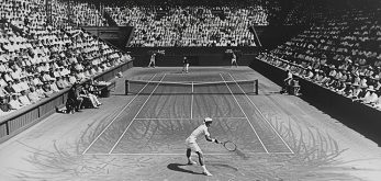 partita di tennis in bianco e nero